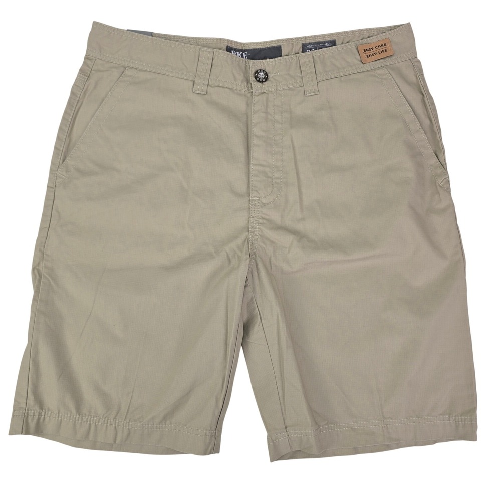 BKE Shorts Phillips Athletic Fit Mens 36 Khaki Ripstop Easy Care Casual Outdoor